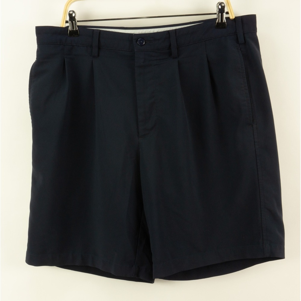 FootJoy FJ Mens 36 x 9" Blue Performance Twill Pleated Stretch Chino Golf Shorts